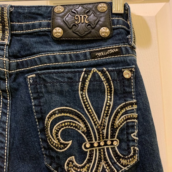 Miss me Fleur de lis dark bootcut jeans - Picture 4 of 4
